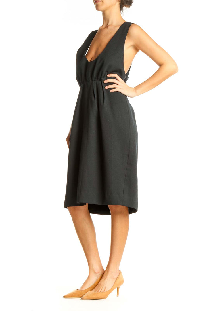 Black Empire Waist Fit & Flare Dress