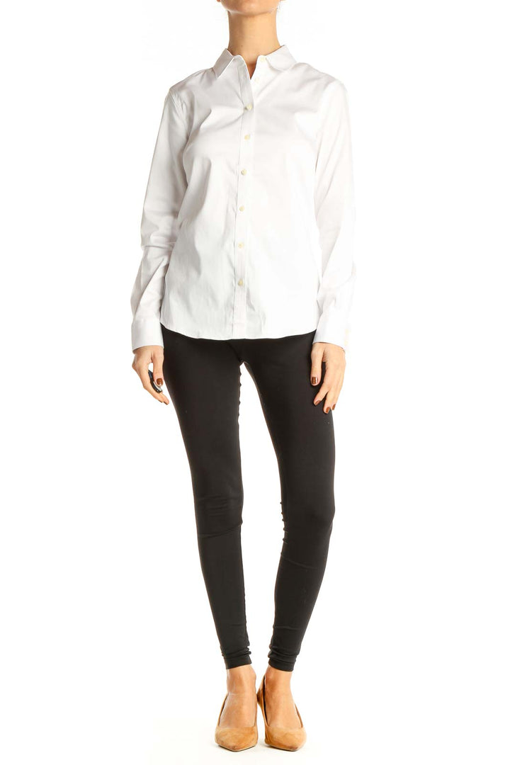 White Solid Formal Shirt