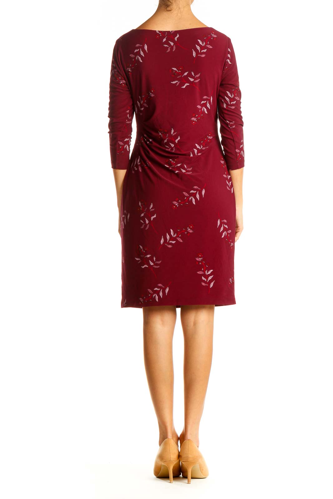 Red Day Floral Sheath Dress