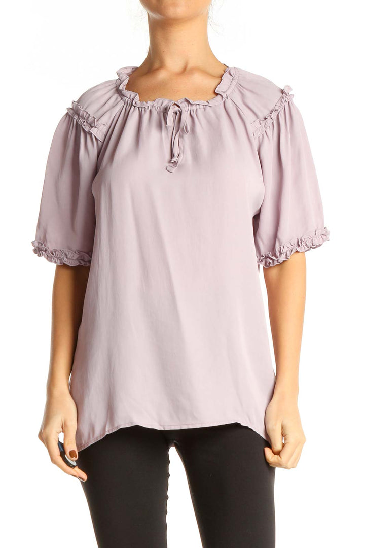 Purple Solid Brunch Blouse