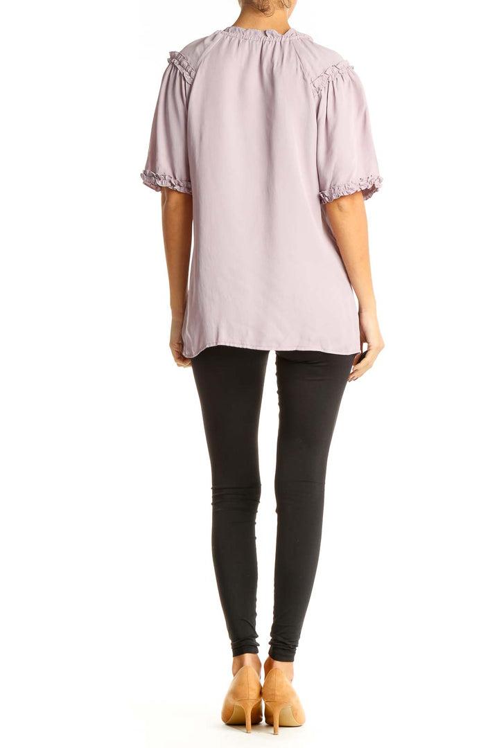 Purple Solid Brunch Blouse