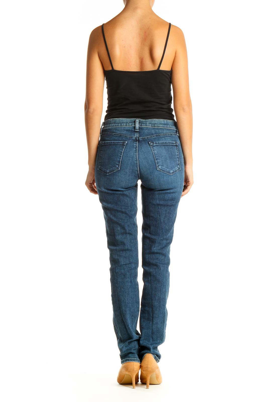 Blue Straight Leg Jeans