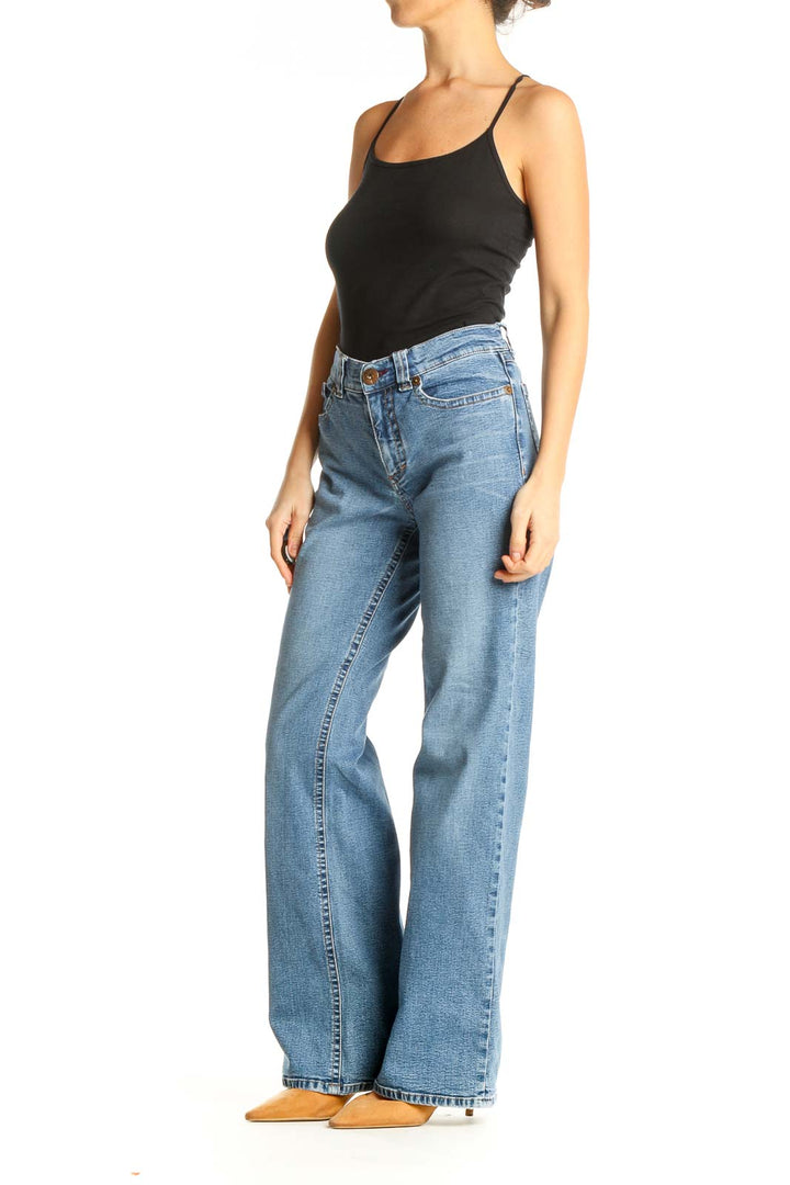 Blue Straight Leg Jeans