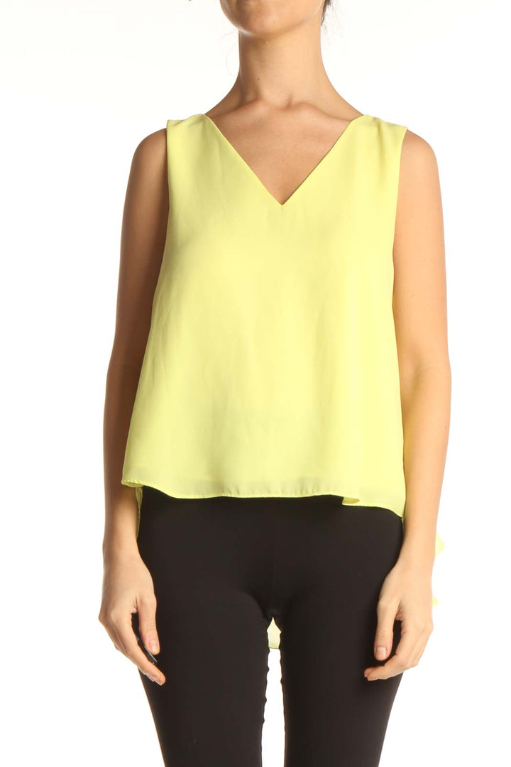 Yellow Solid All Day Wear Blouse