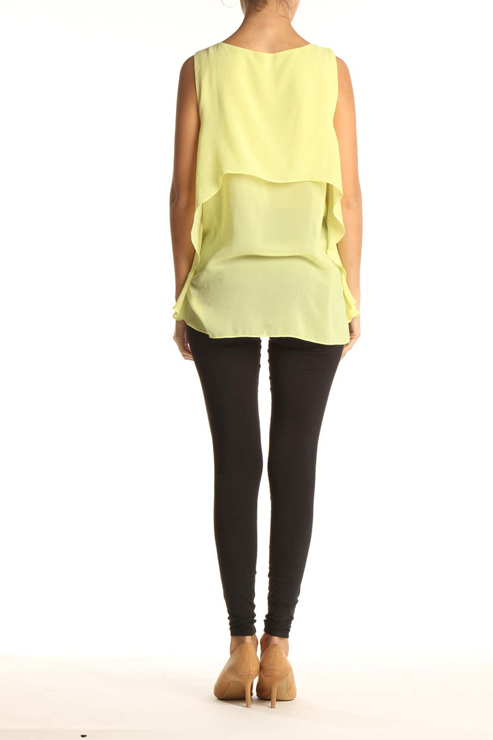 Yellow Solid All Day Wear Blouse