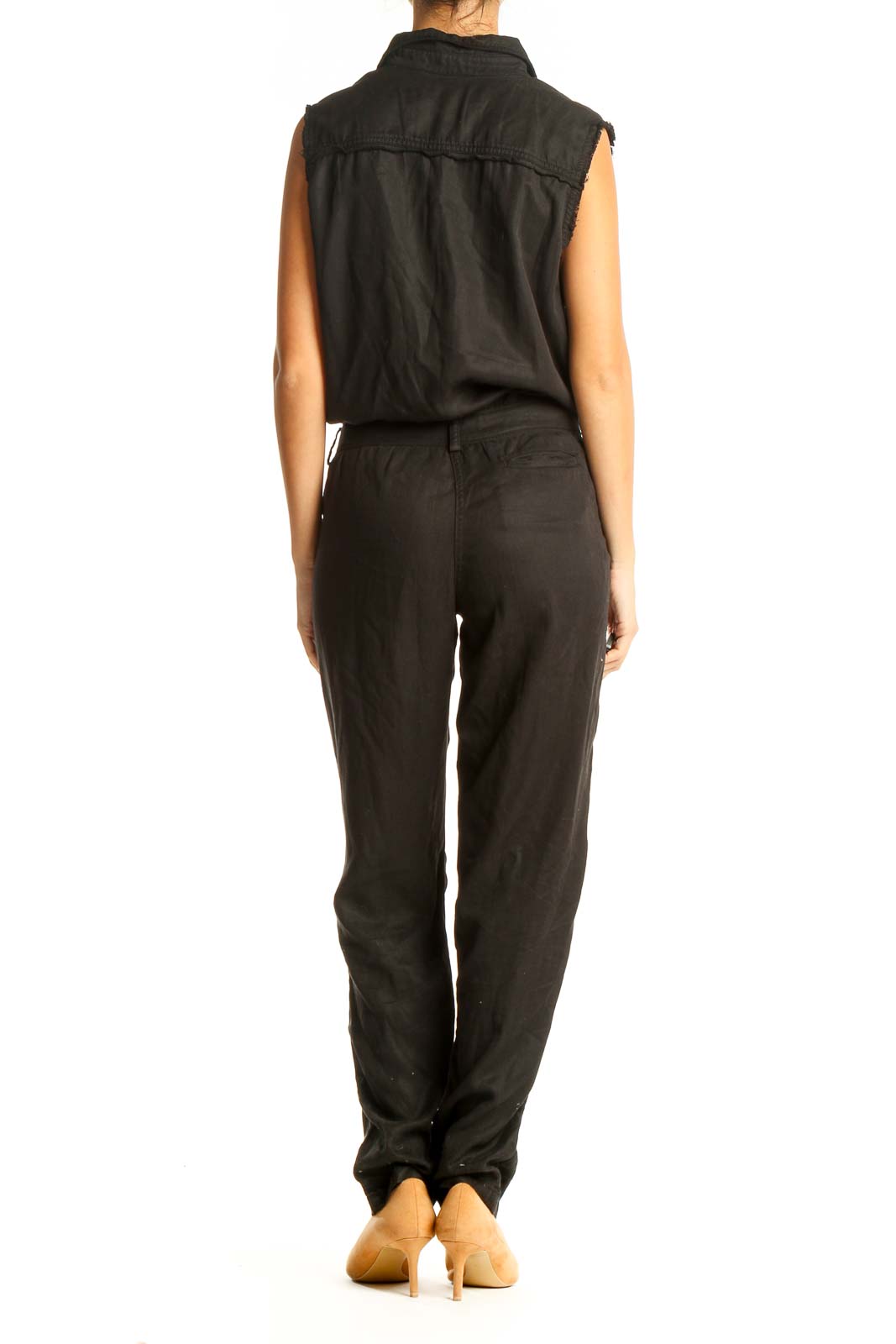 Black Solid Jumpsuit