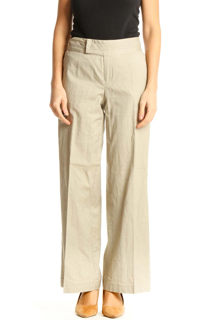 Beige Classic Trousers