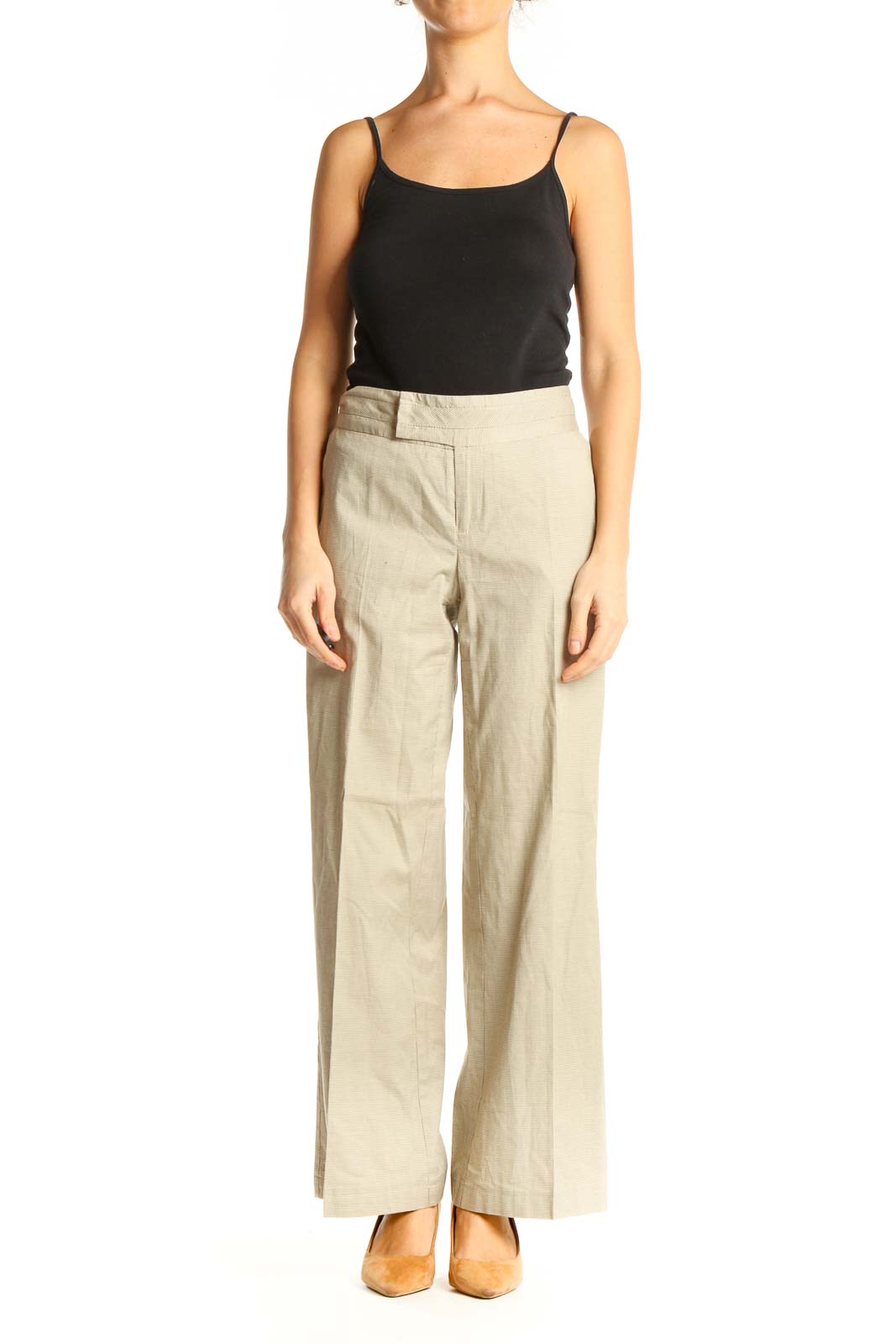 Beige Classic Trousers