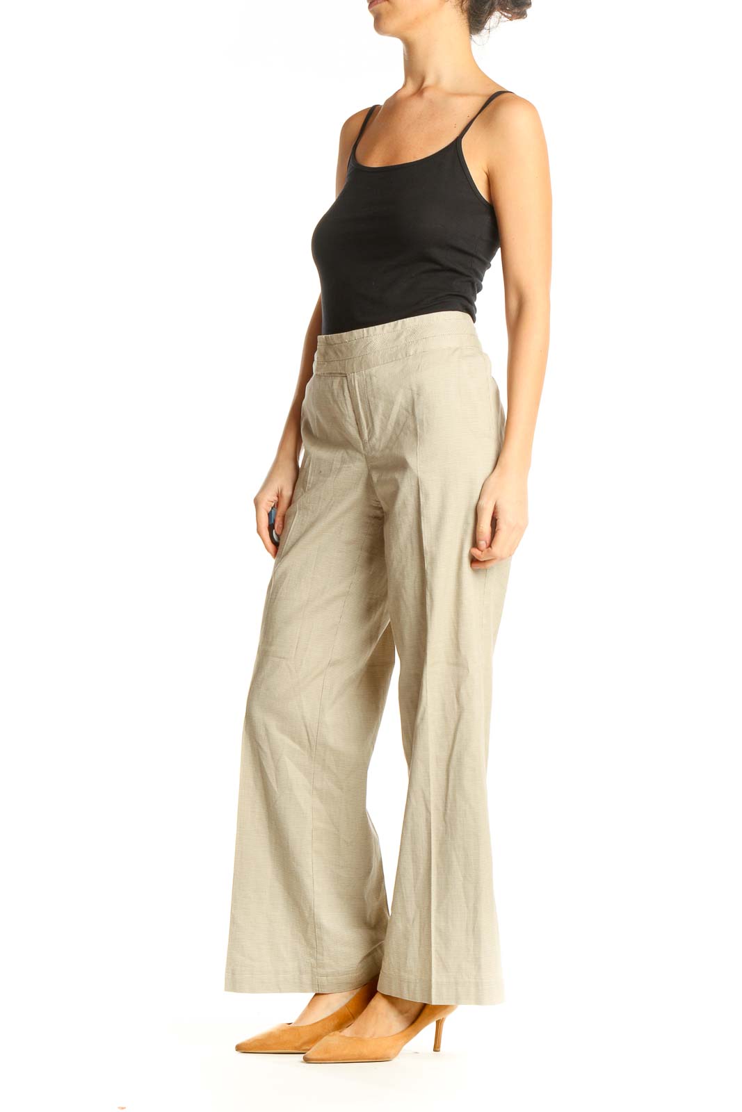 Beige Classic Trousers