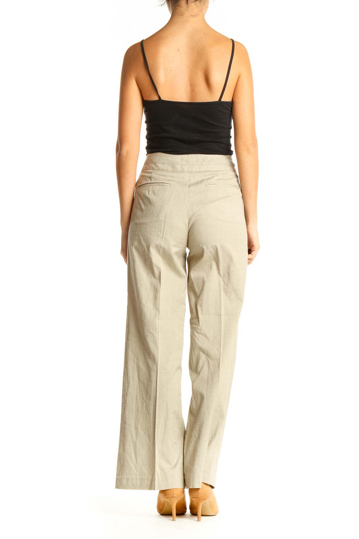 Beige Classic Trousers