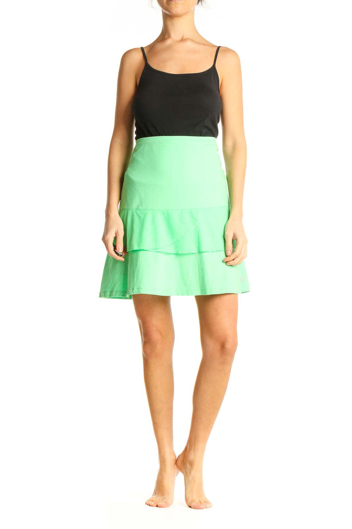 Green Chic A-Line Skirt