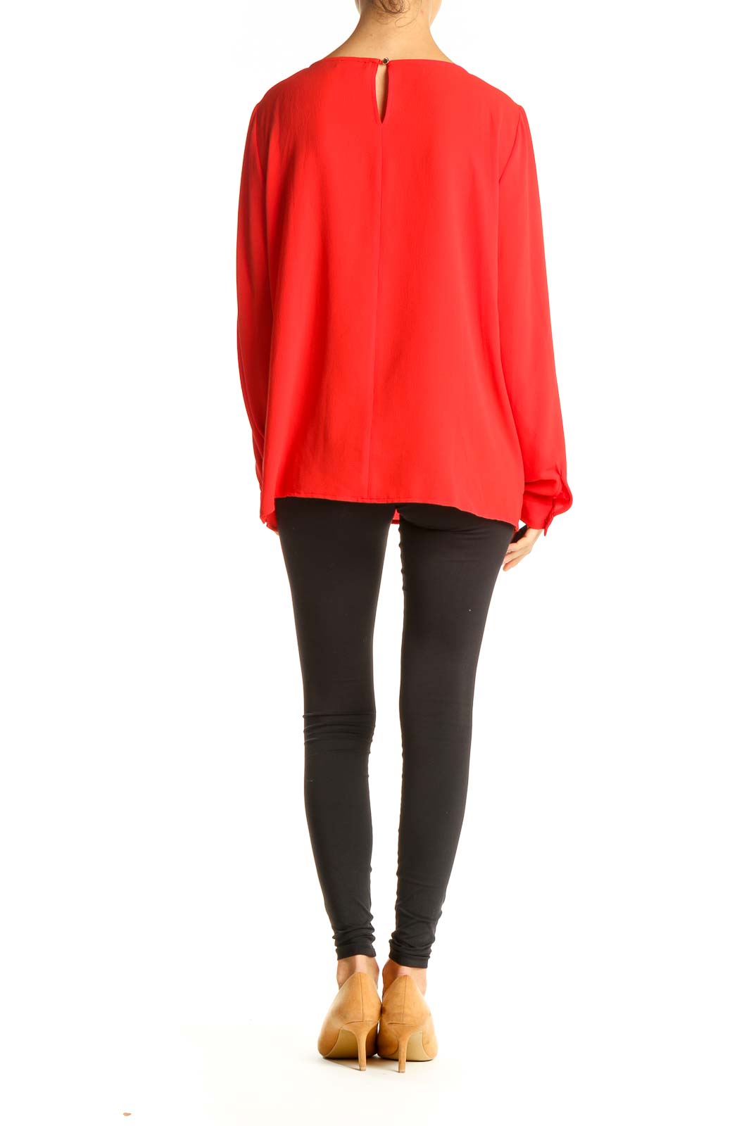 Red Solid All Day Wear Blouse