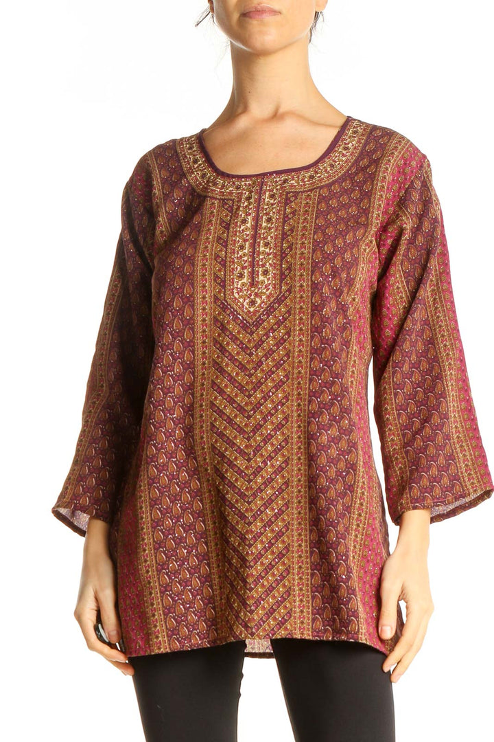 Brown Bohemian Blouse