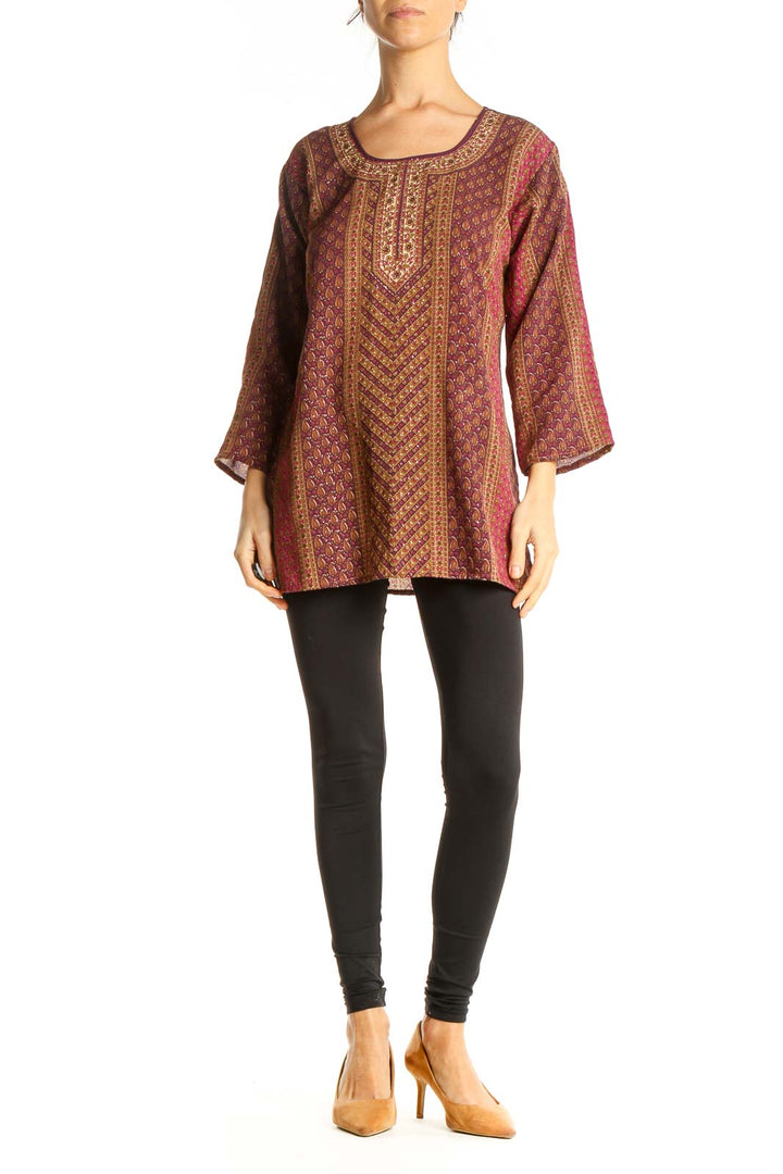 Brown Bohemian Blouse