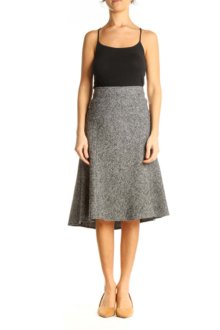 Gray Brunch A-Line Skirt