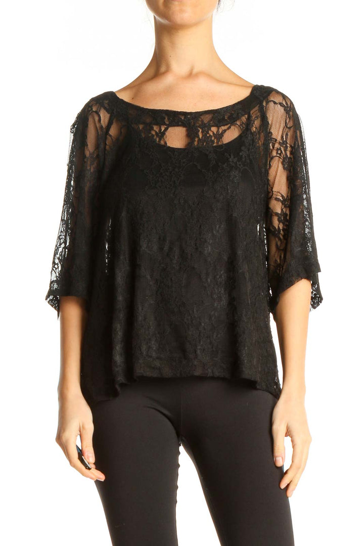 Black Lace Blouse