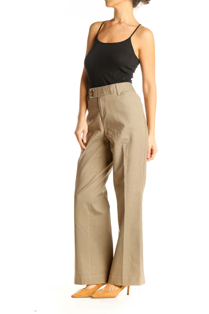 Beige Casual Trousers