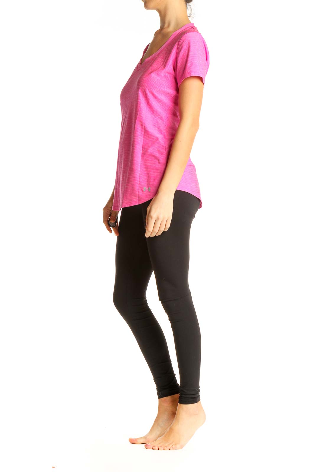 Pink Solid Activewear T-Shirt