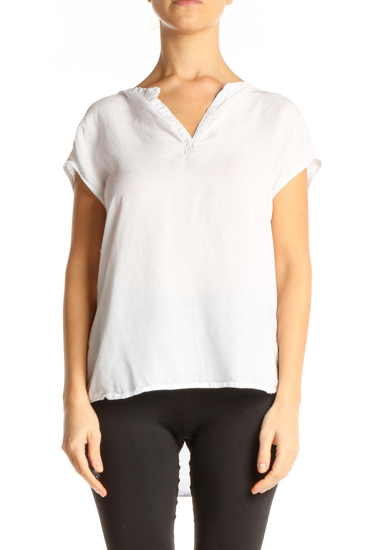 White Solid All Day Wear T-Shirt