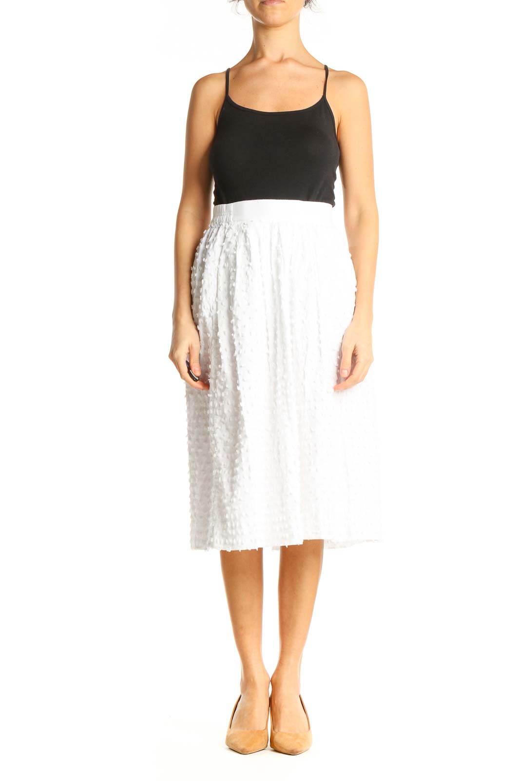 White Chic Straight Skirt