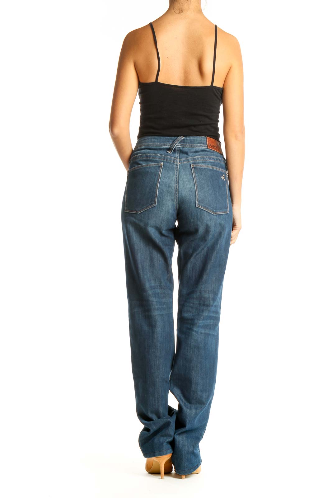 Blue Straight Leg Jeans