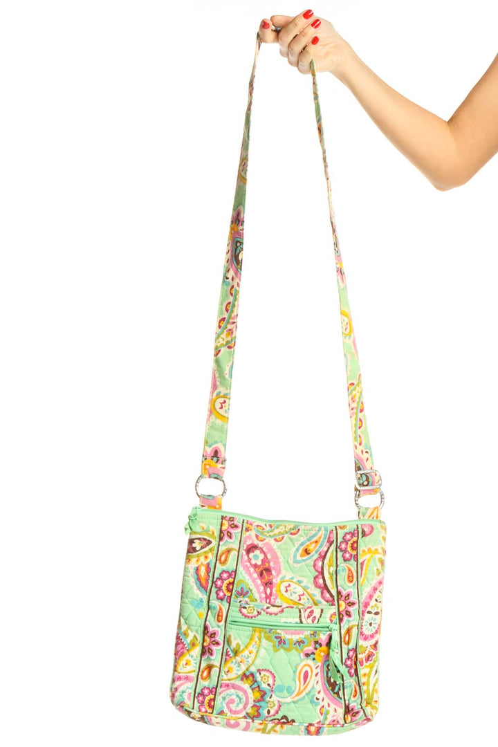 Green Paisley Crossbody Bag