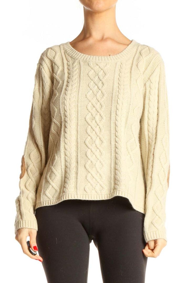 Beige All Day Wear Sweater