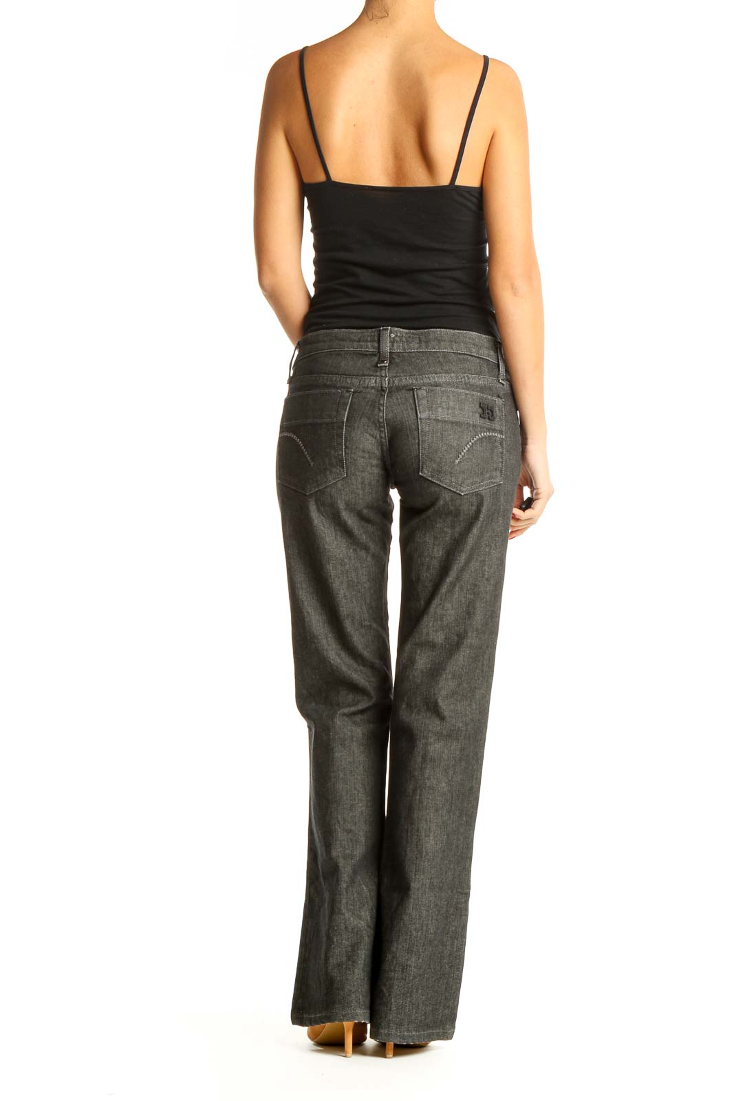 Gray Wide Leg Jeans