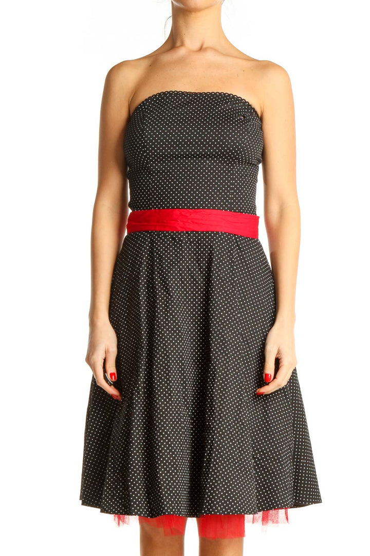 Black Polka Dot Retro Fit & Flare Dress