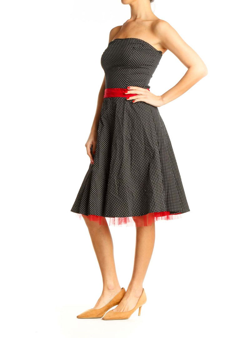 Black Polka Dot Retro Fit & Flare Dress