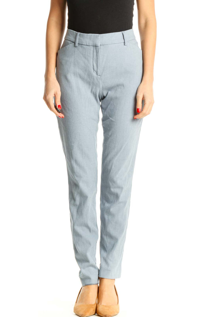 Gray Casual Trousers