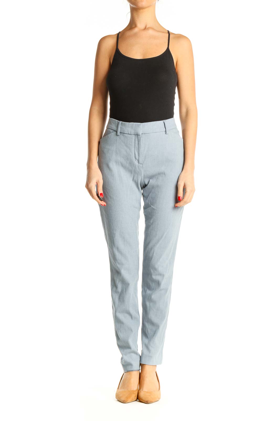 Gray Casual Trousers