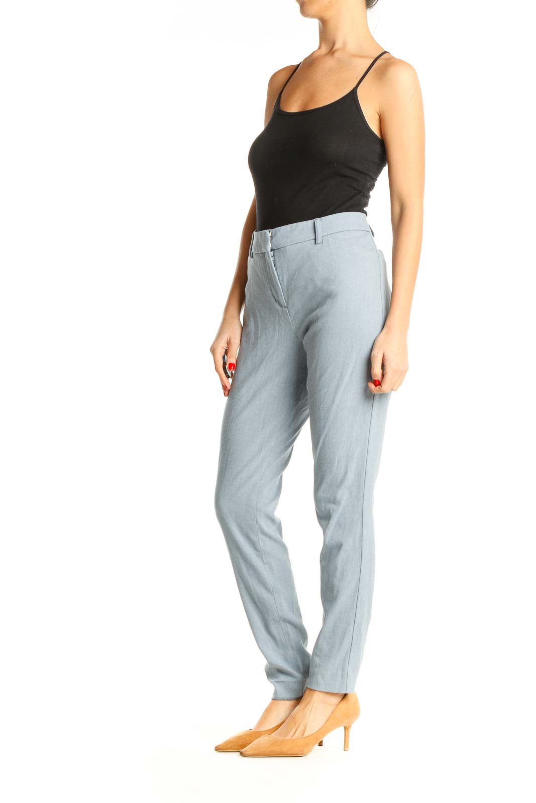 Gray Casual Trousers