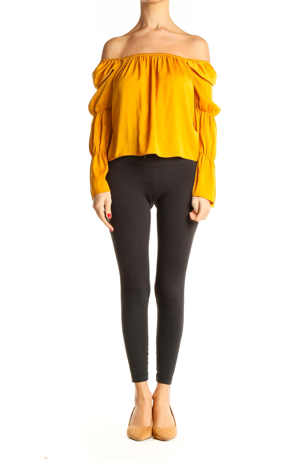 Yellow Solid Holiday Blouse