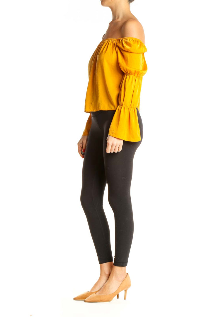 Yellow Solid Holiday Blouse