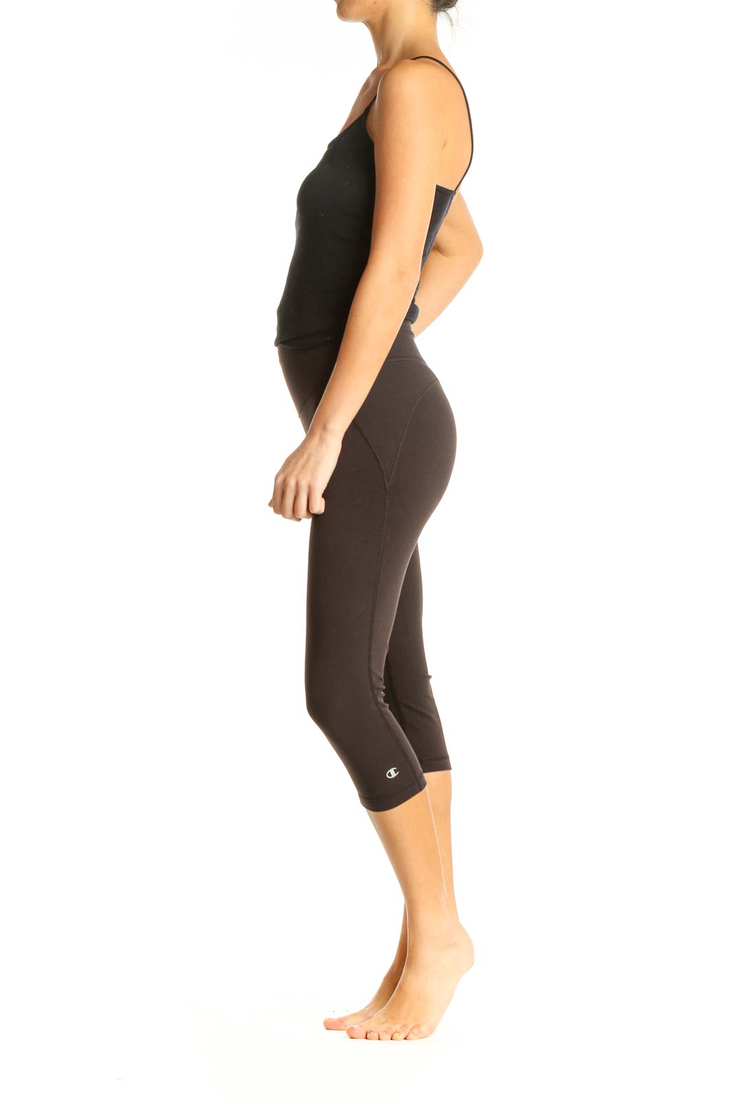 Brown Solid Activewear Leggings