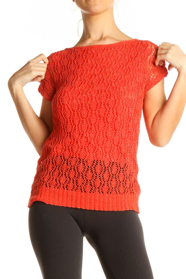 Orange Lace All Day Wear Sweater