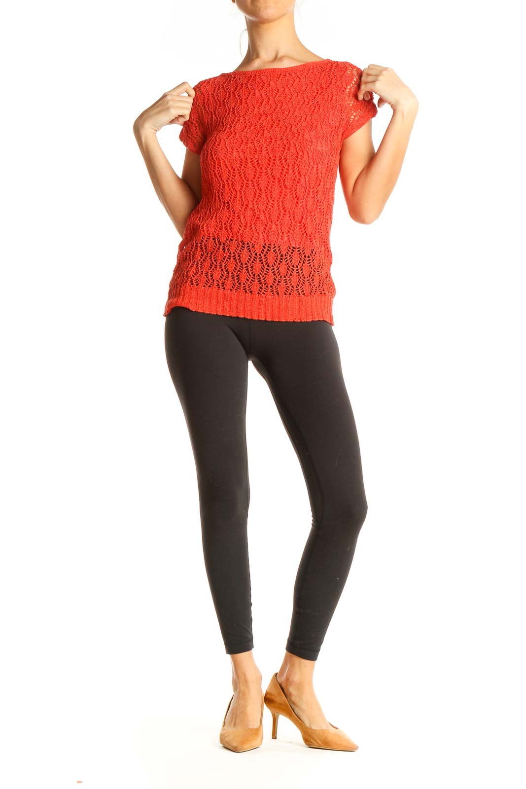 Orange Lace All Day Wear Sweater