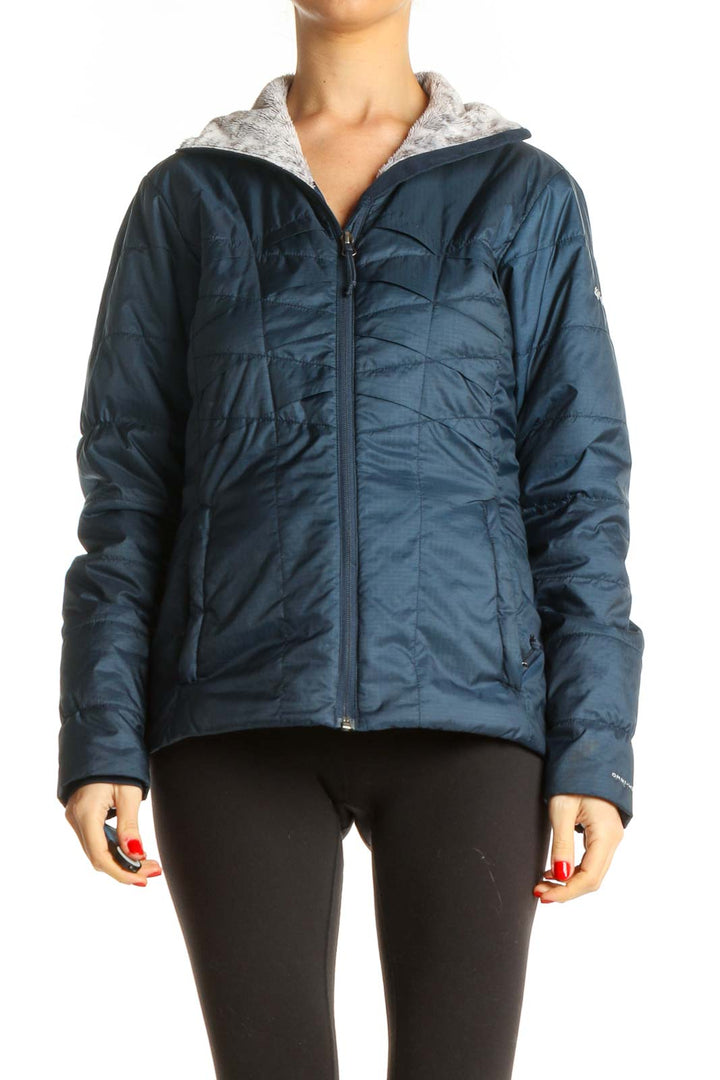 Blue Quilted Jacket