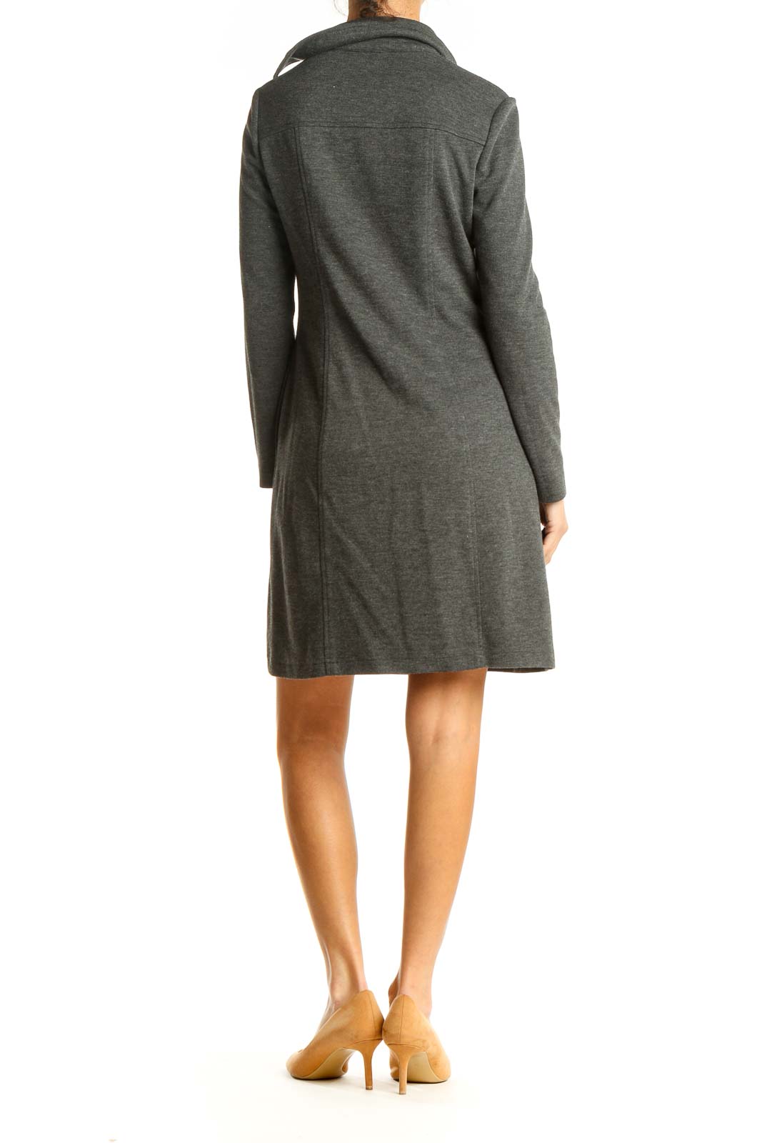 Gray Textured Day Dress