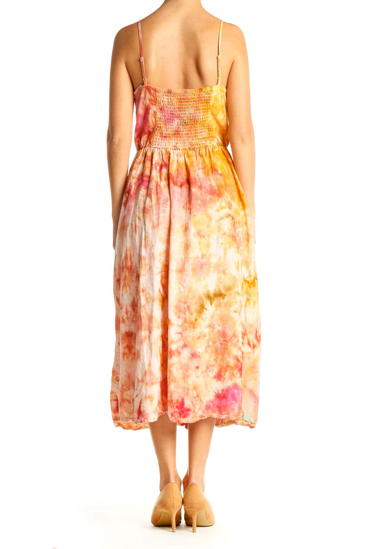 Pink Tie And Dye Bohemian Fit & Flare Dress