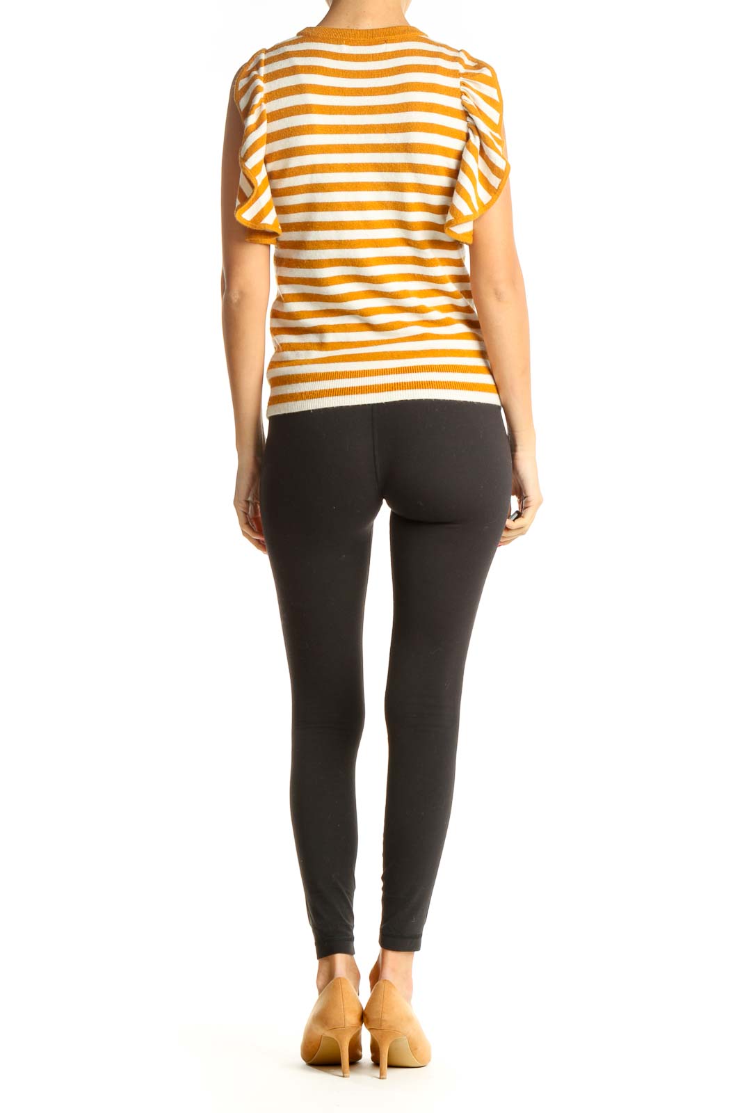 Orange Striped All Day Wear T-Shirt