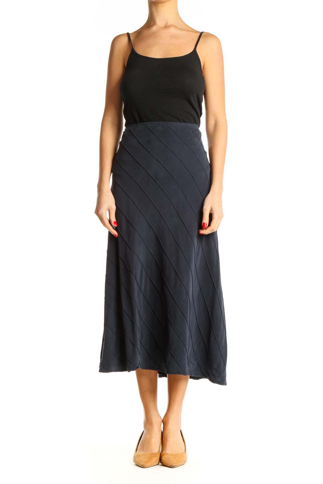 Blue Brunch Midi Skirt