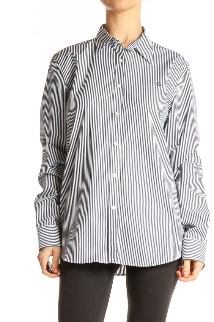 White Striped All Day Wear Shirt