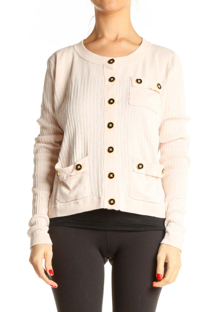 Pink Solid All Day Wear Sweater