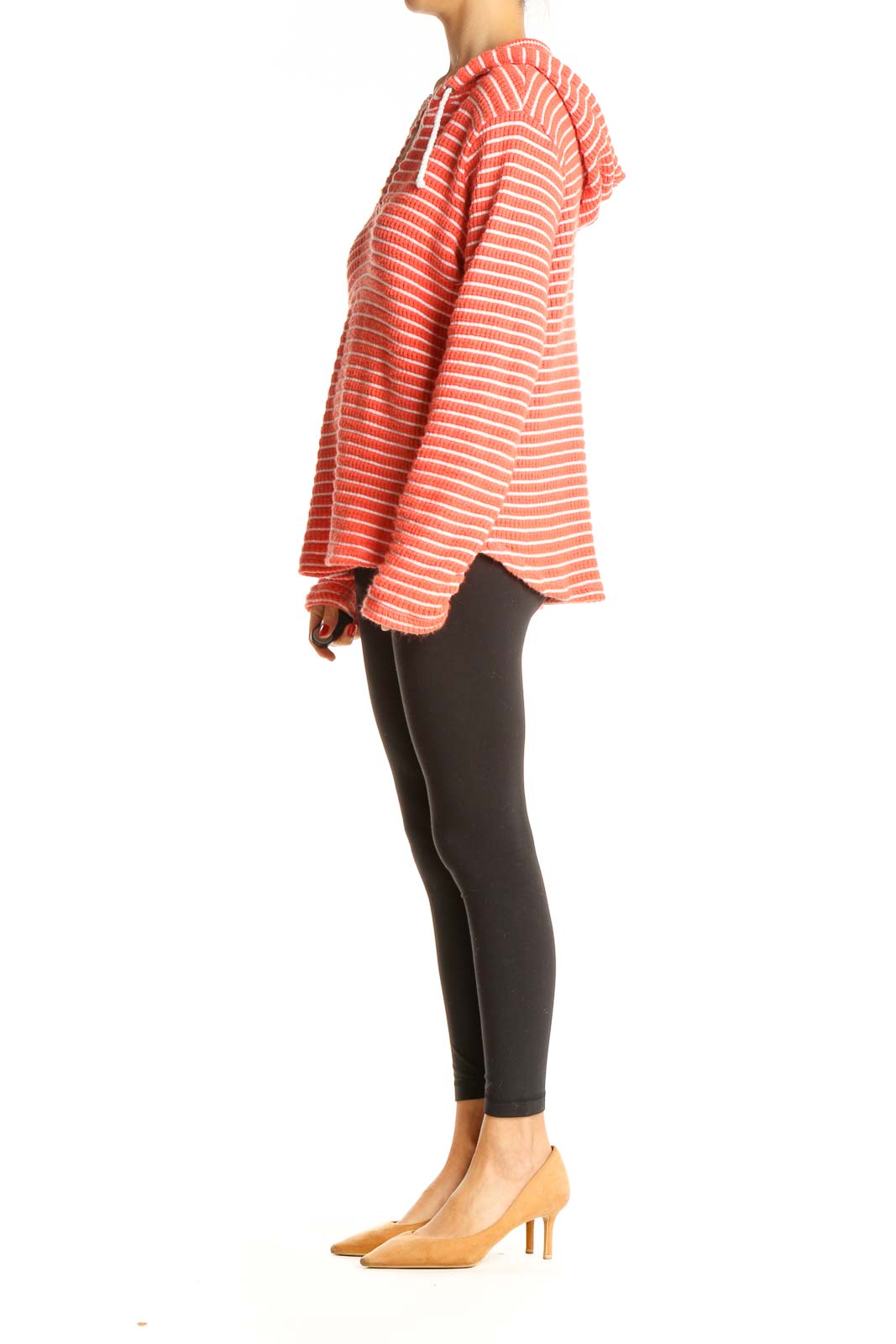 Orange Striped All Day Wear Sweater