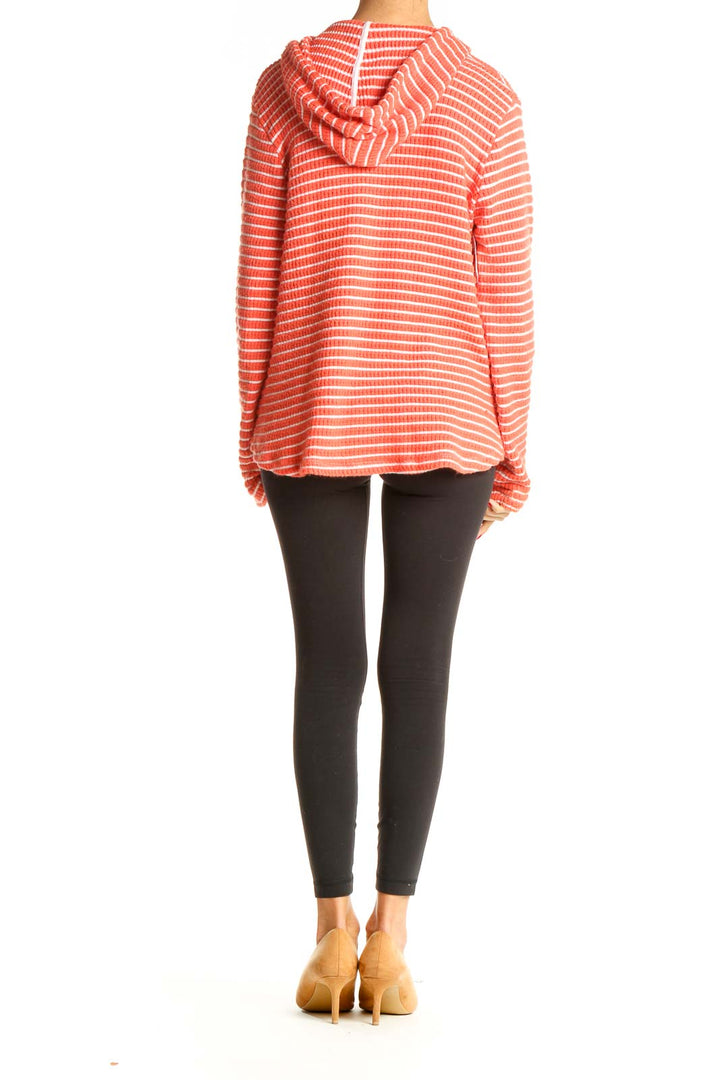 Orange Striped All Day Wear Sweater