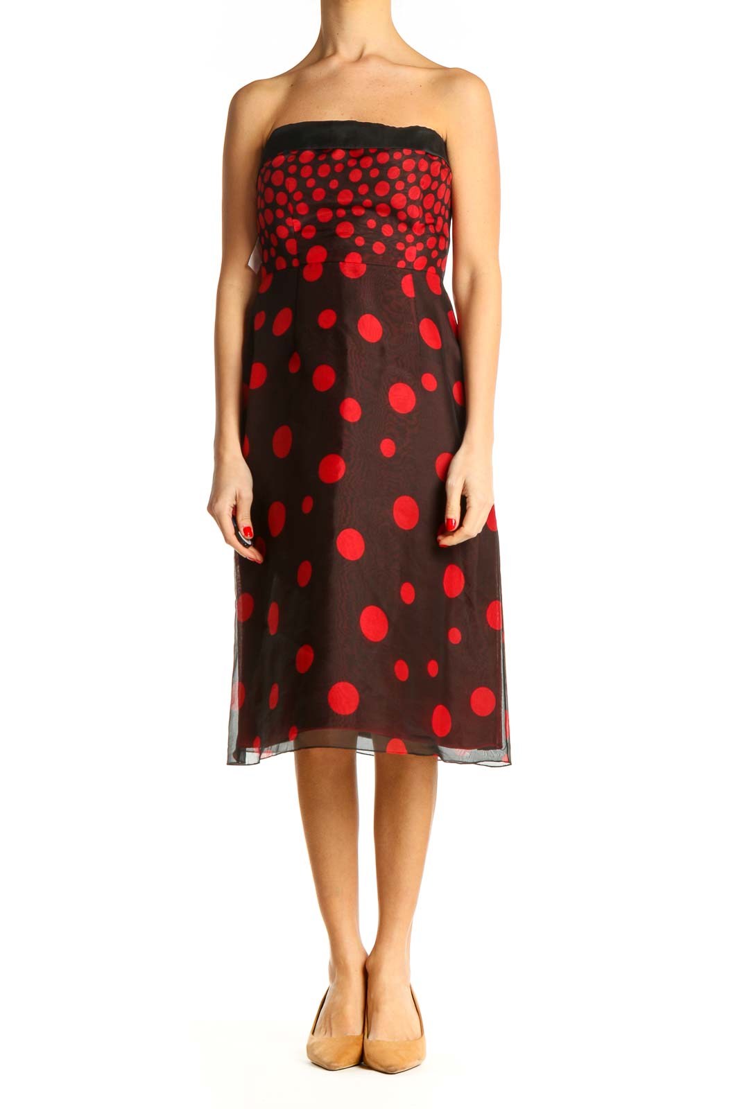 Brown Polka Dot Fit & Flare Dress