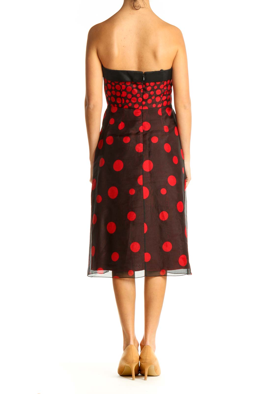 Brown Polka Dot Fit & Flare Dress