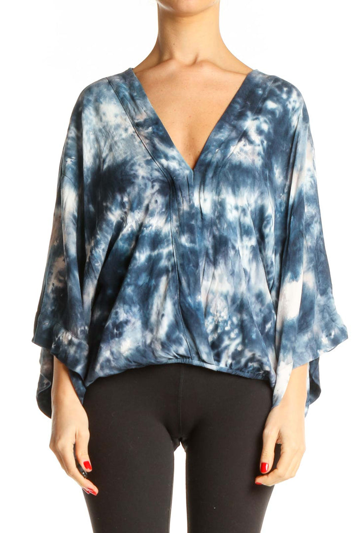 Blue Tie And Dye Blouse